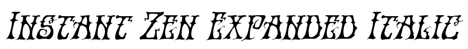 Instant Zen Expanded Italic