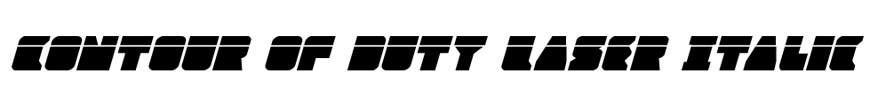 Contour of Duty Laser Italic Font Image
