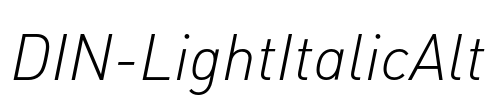 DIN-LightItalicAlt
