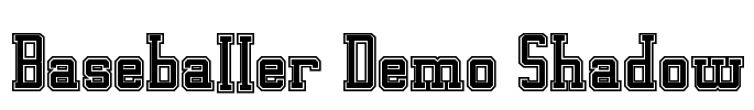 Baseballer Demo Shadow Font Image