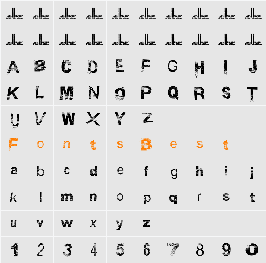 BSB DF 50 Character Map