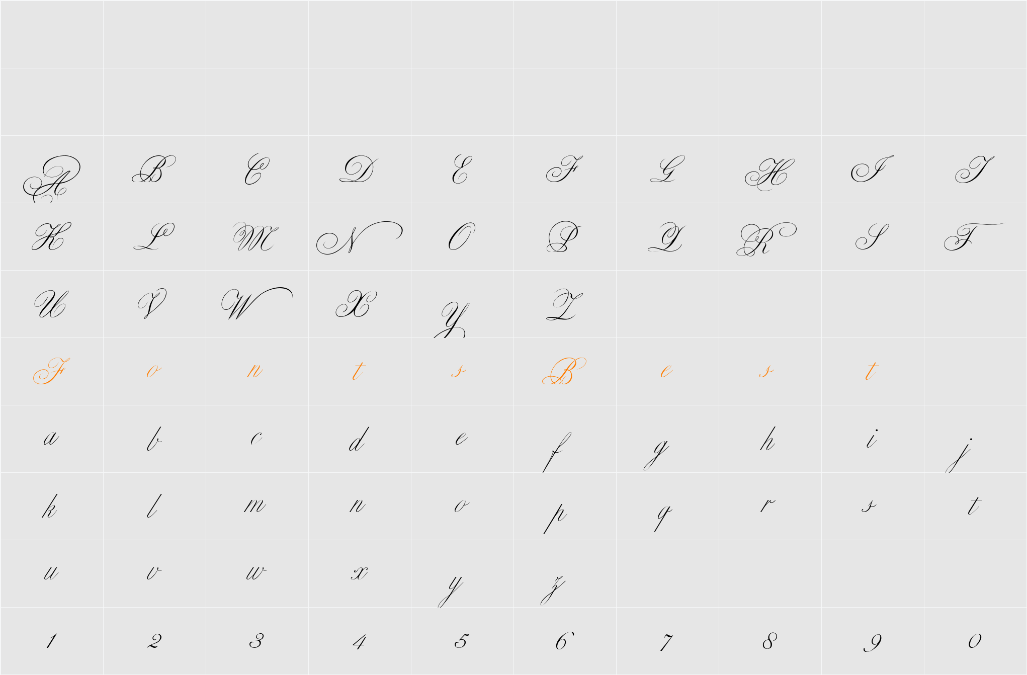 Classica Two Character Map