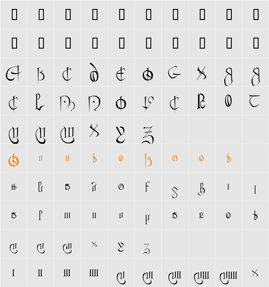 JI-Leaner Character Map