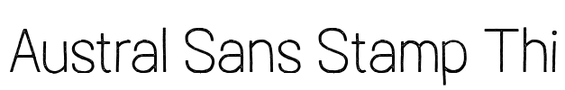 Austral Sans Stamp Thi Font Image