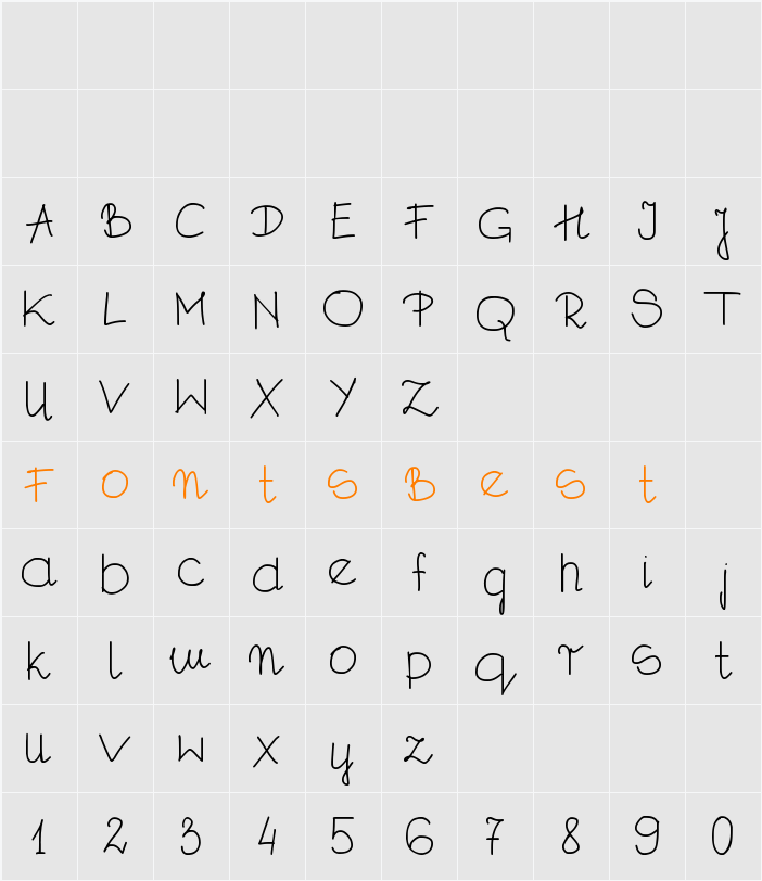 Dagita Character Map