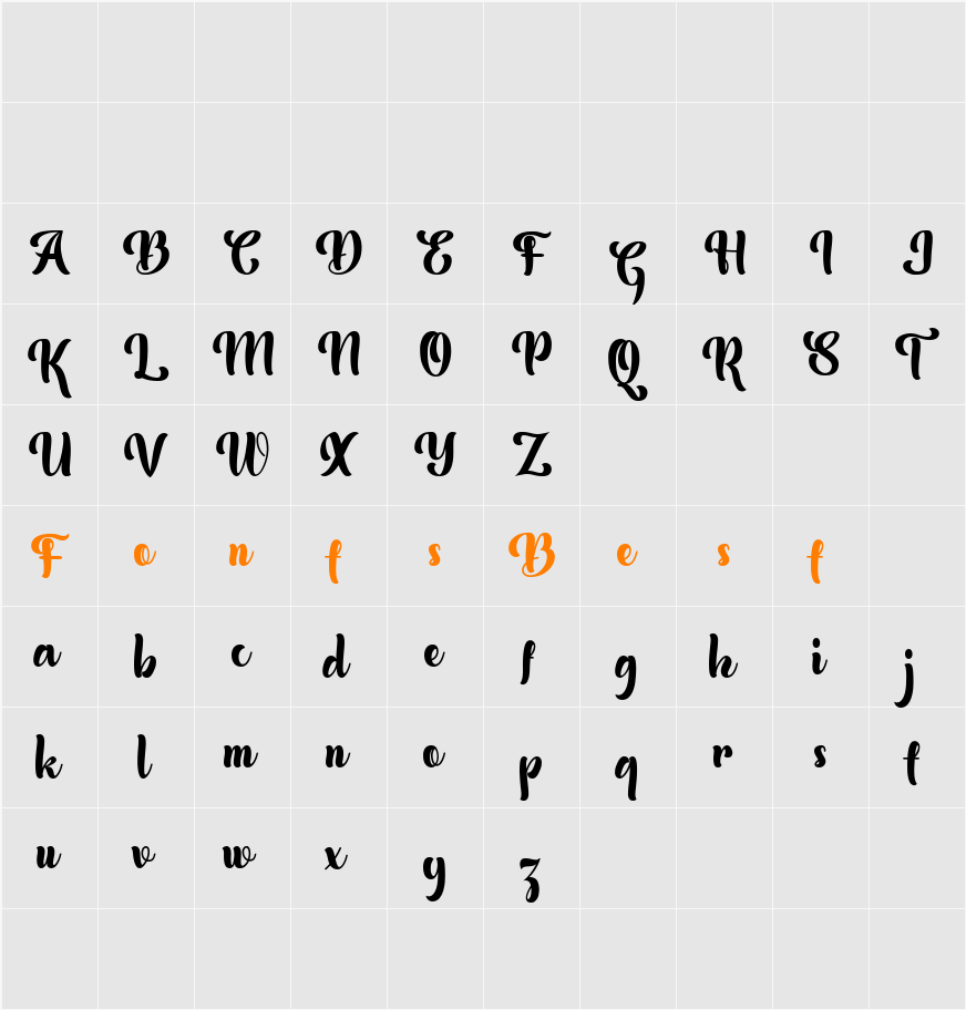 Badler Character Map