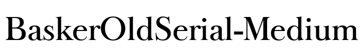 BaskerOldSerial-Medium Font Image