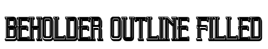 Beholder Outline Filled Font Image