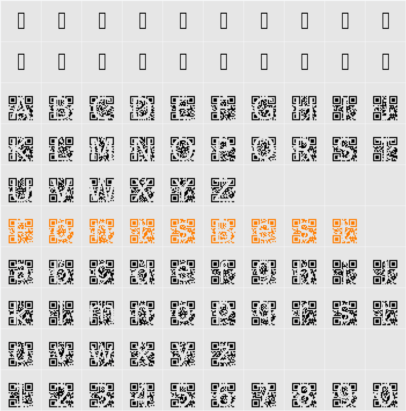 AGLRY Space Character Map