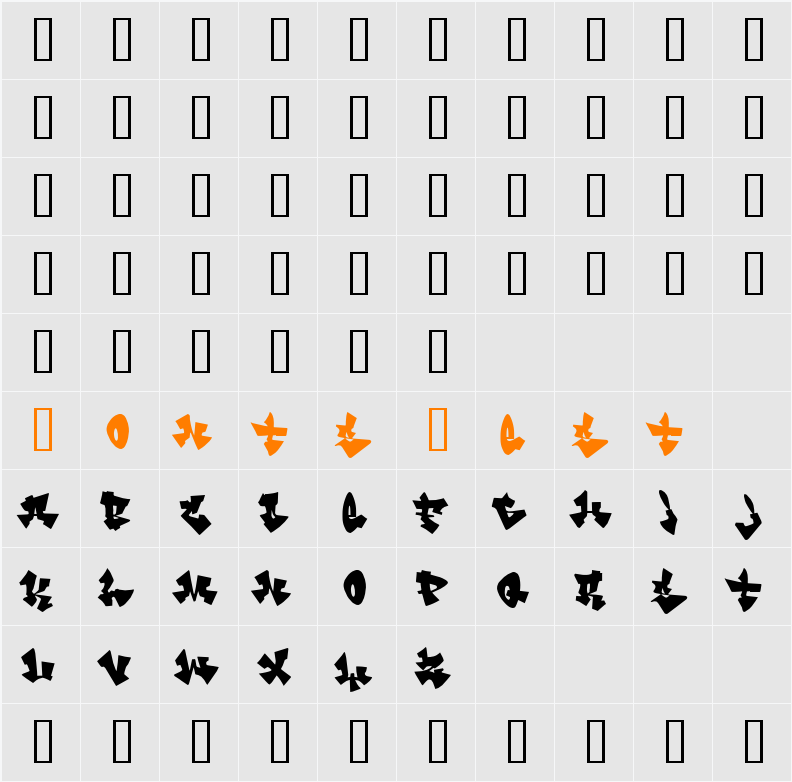 Cancontrol Character Map