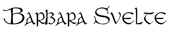 Barbara Svelte Font Image