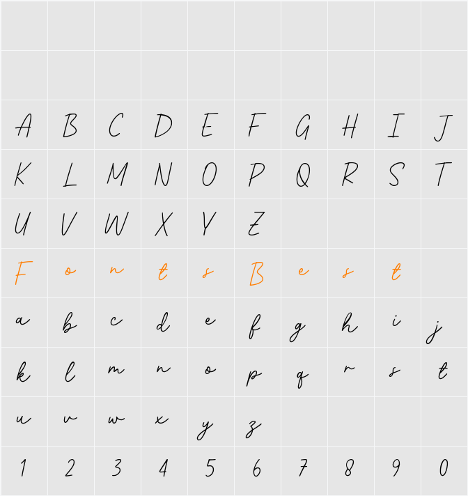 Normal Character Map