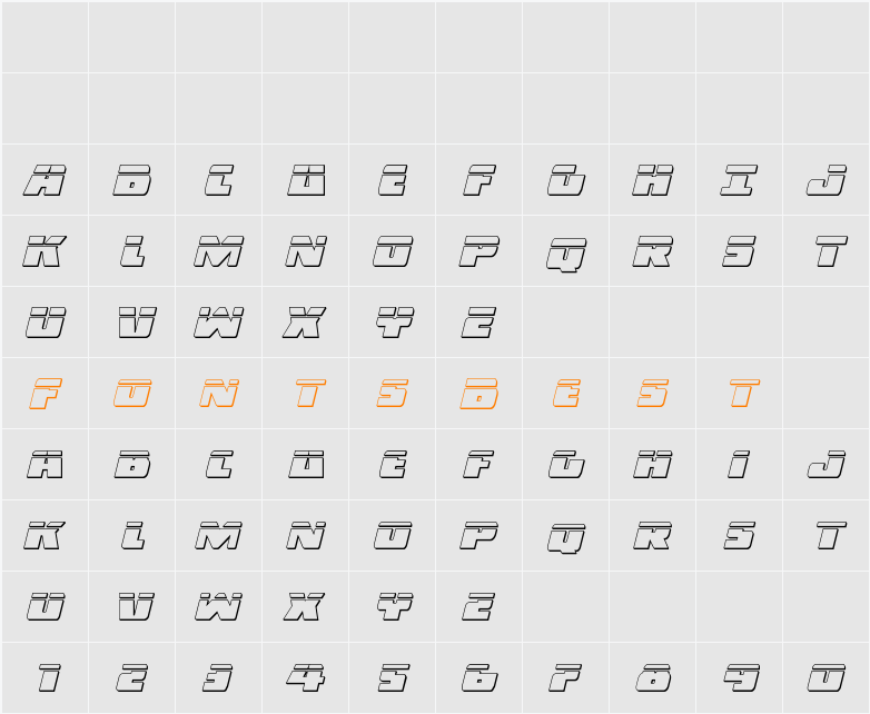 Dark Alliance Bullet Italic Character Map