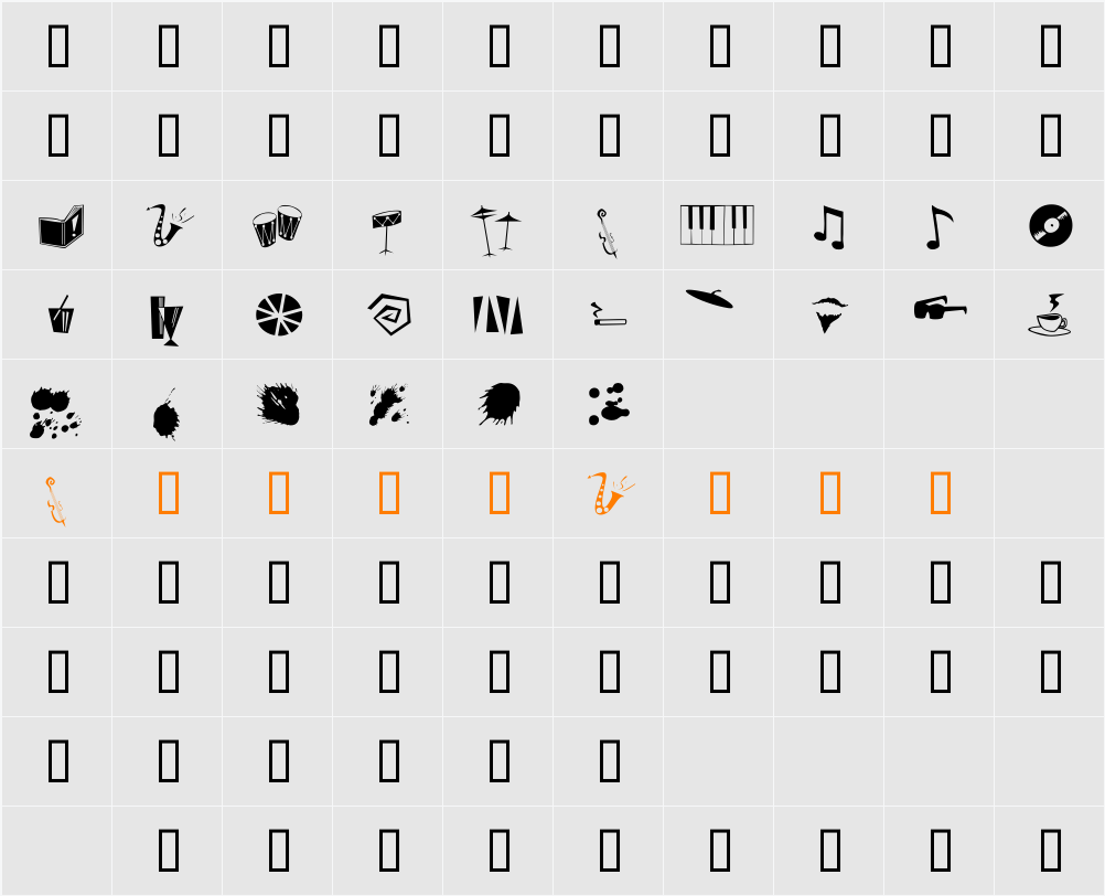DaddyO Character Map