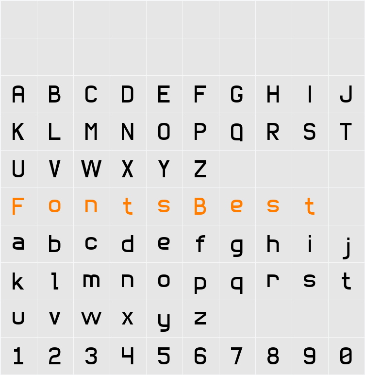 Basic Sans Serif 7 Character Map