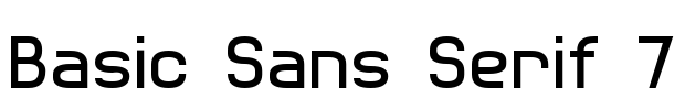 Basic Sans Serif 7