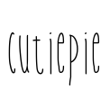 Cutiepie Font Image