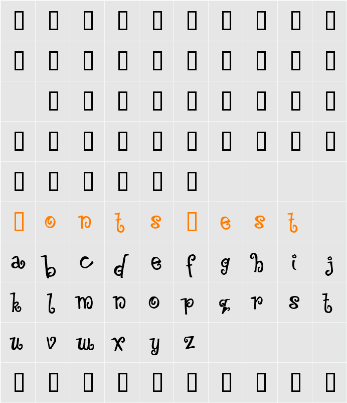 Floozy Character Map