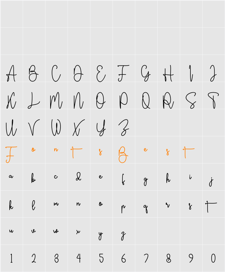 Bertrade Character Map