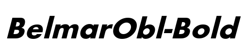 BelmarObl-Bold Font Image