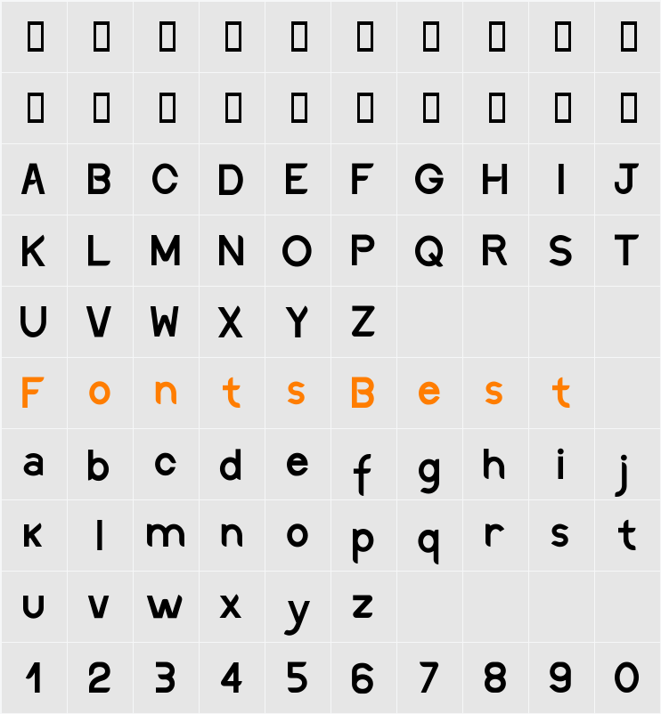 Discreet SemBd Character Map