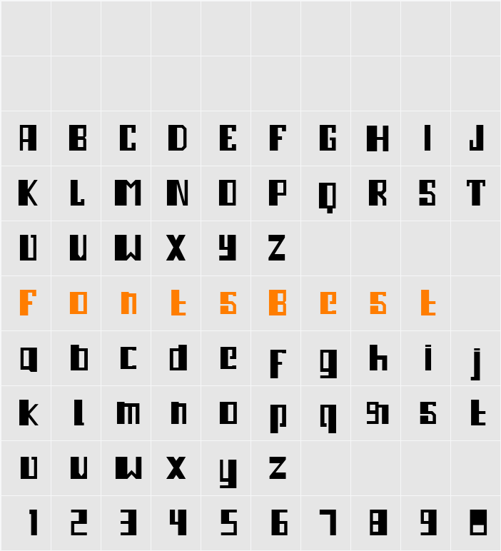 3M Ampleset Character Map