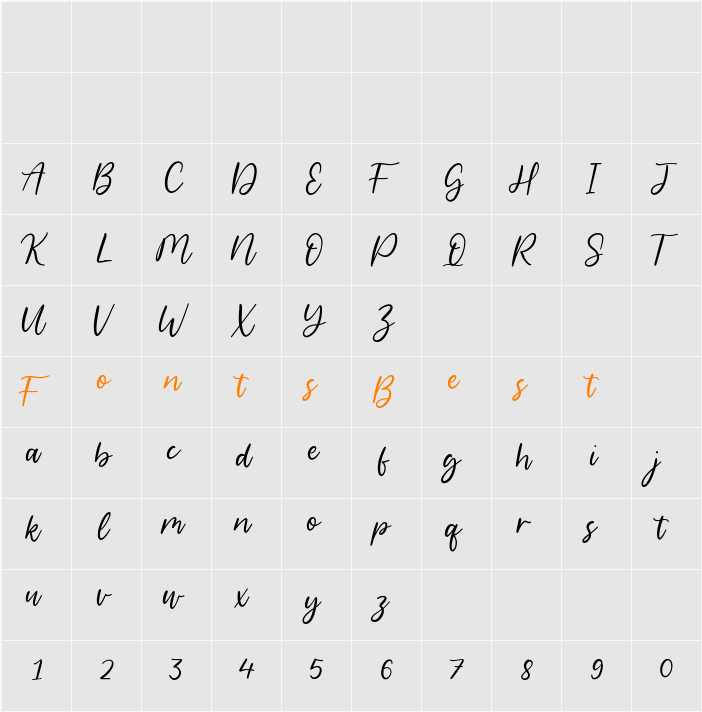 Barkeliy Character Map