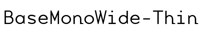 BaseMonoWide-Thin Font Image