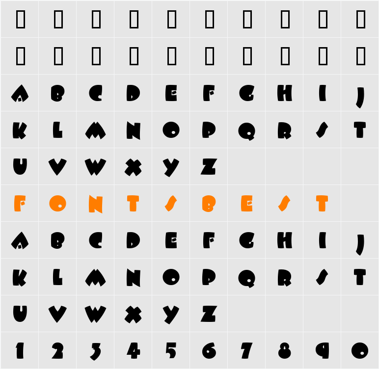 Beesknees ICG Character Map