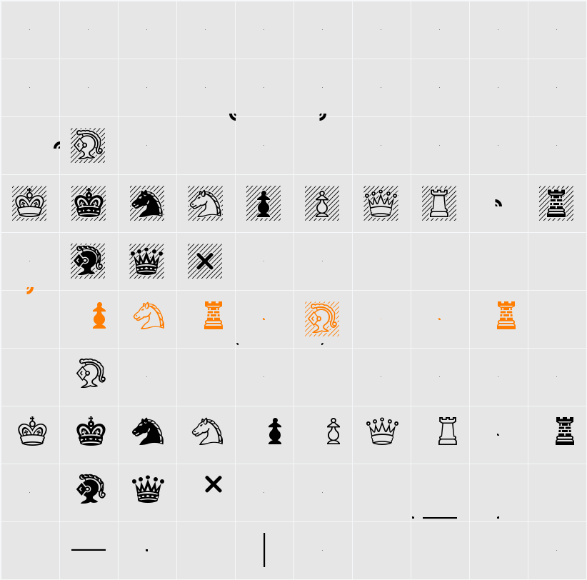 Chess Condal Character Map