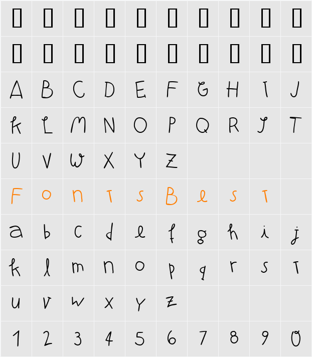 Atman Regular Character Map