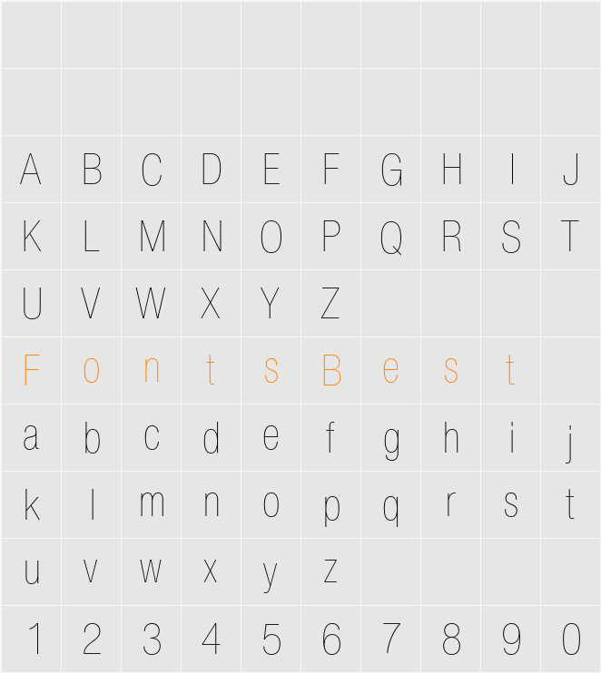 Helvetica Neue Character Map
