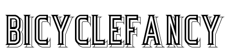 BicycleFancy Font Image