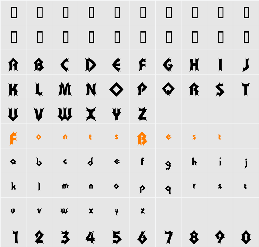 JI-Pastas Character Map