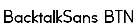 BacktalkSans BTN Font Image