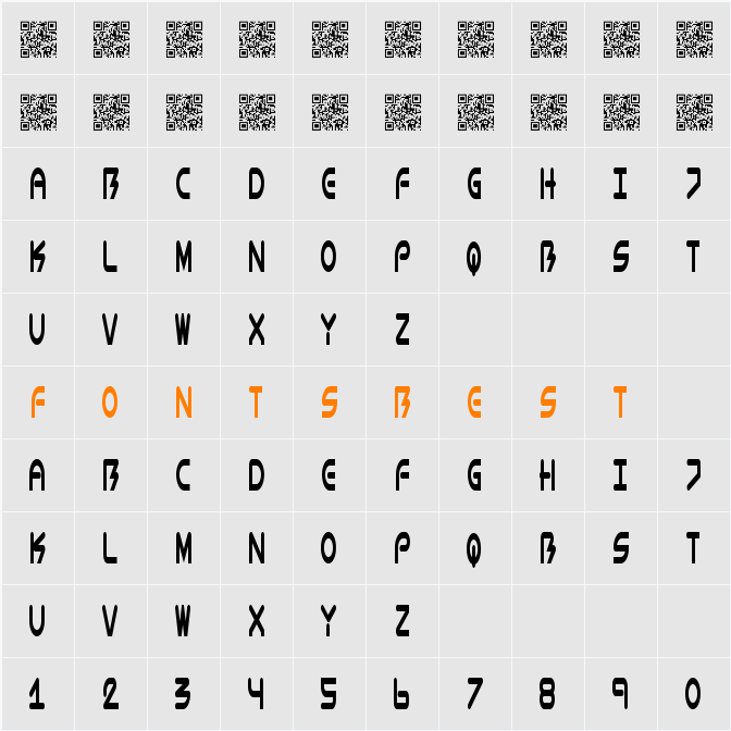 BioMetric-Thin Character Map