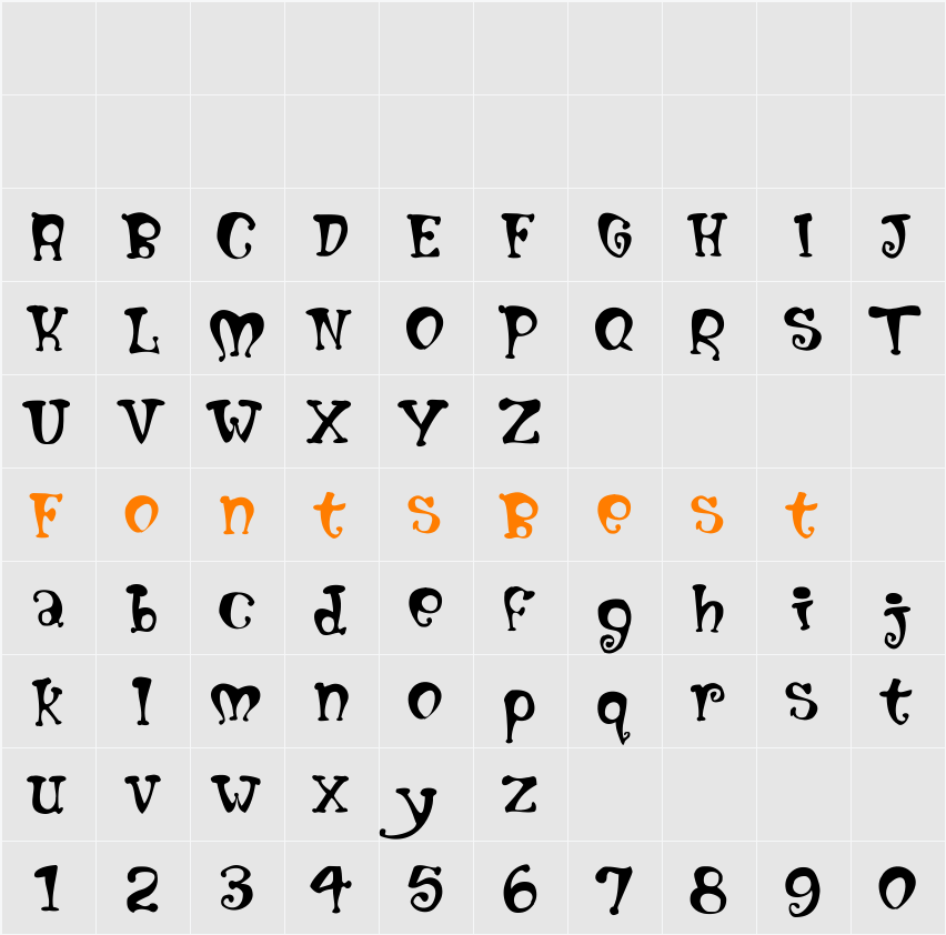 Mumblypegs Character Map