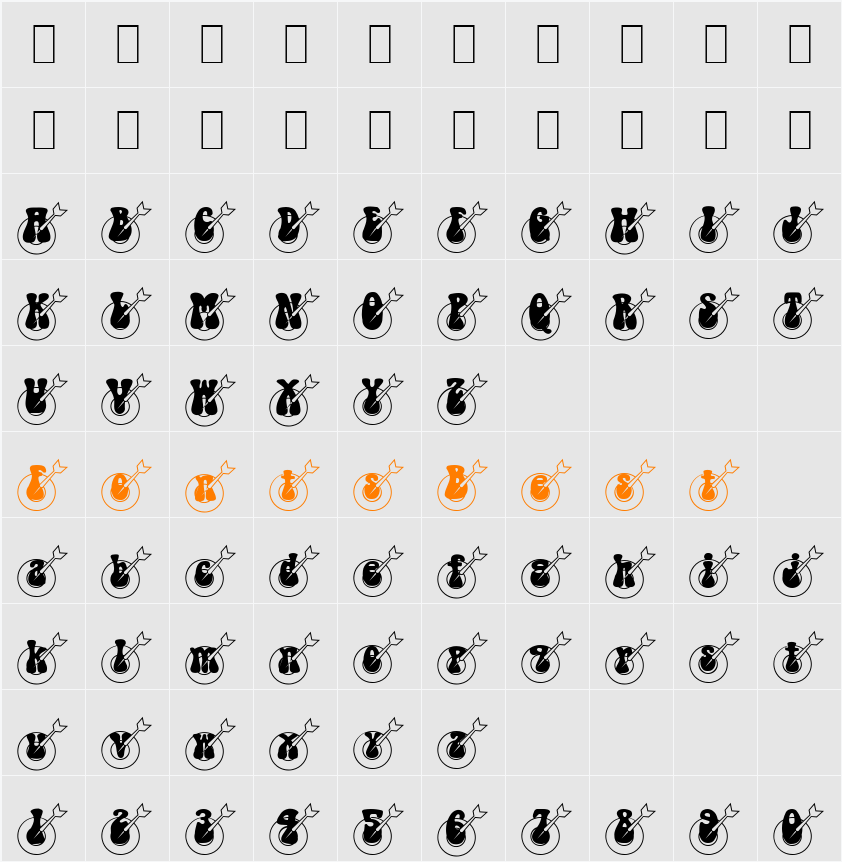 Dart Becker Character Map