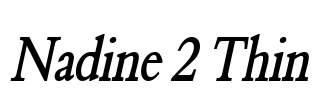 Nadine 2 Thin Font Image