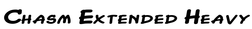 Chasm Extended Heavy Font Image