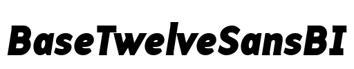 BaseTwelveSansBI Font Image