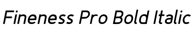 Fineness Pro Bold Italic