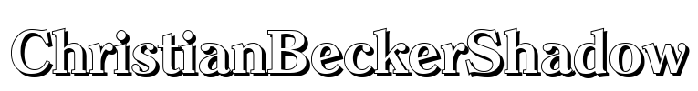 ChristianBeckerShadow Font Image