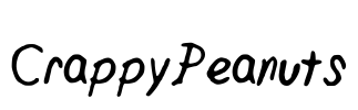 CrappyPeanuts Font Image