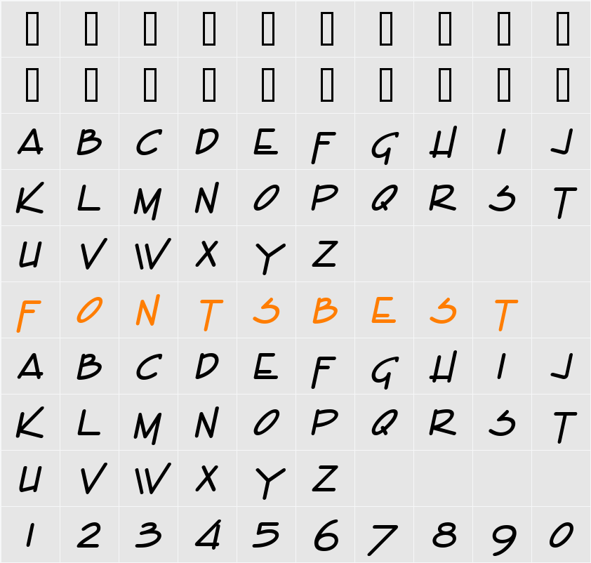 Enview Character Map