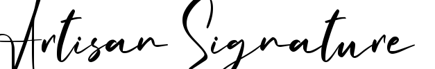 Artisan Signature Font Image