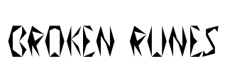 Broken Runes Font Image