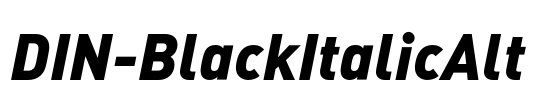 DIN-BlackItalicAlt