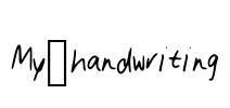 My_handwriting Font Image