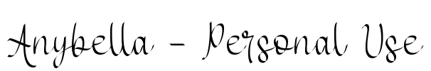 Anybella - Personal Use Font Image